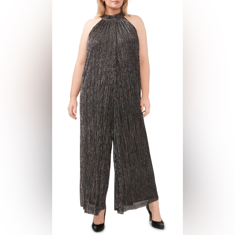 Halogen Metallic High Neck Wide Leg Jumpsuit size 3x NWT from Nordstroms